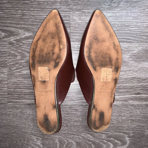 Kurt Geiger Leather Beaded Embroidered Mule Flats Sz. 39 (US 5) - Picture 4 of 9